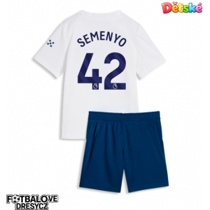 Manchester City Antoine Semenyo #42 Dětské Alternativní dres komplet 2026-27 Krátký Rukáv (+ trenýrky)